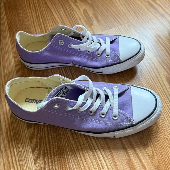 Converse Purple All Star Sneakers Shoes Women’s Size 10 or Men’s 8 Excellent - Picture 7 of 10
